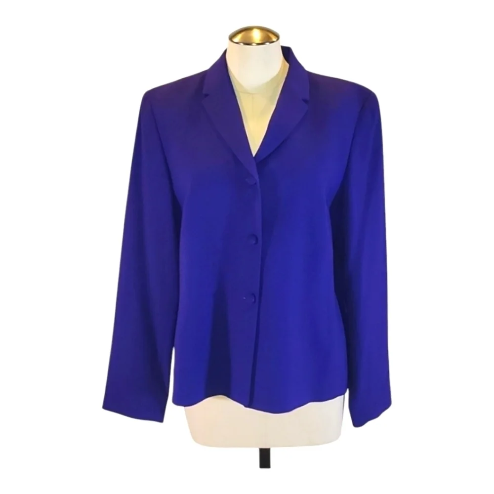 Pendleton Blue Virgin Wool Blazer Jacket Size 12 Vintage